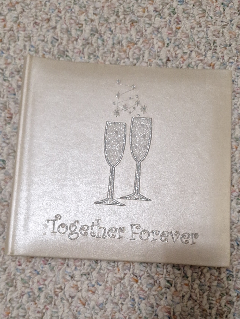 Together Forever Champagne Toast Photo Album - Pearl